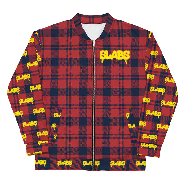 Plaid Slabs Bomber Jacket